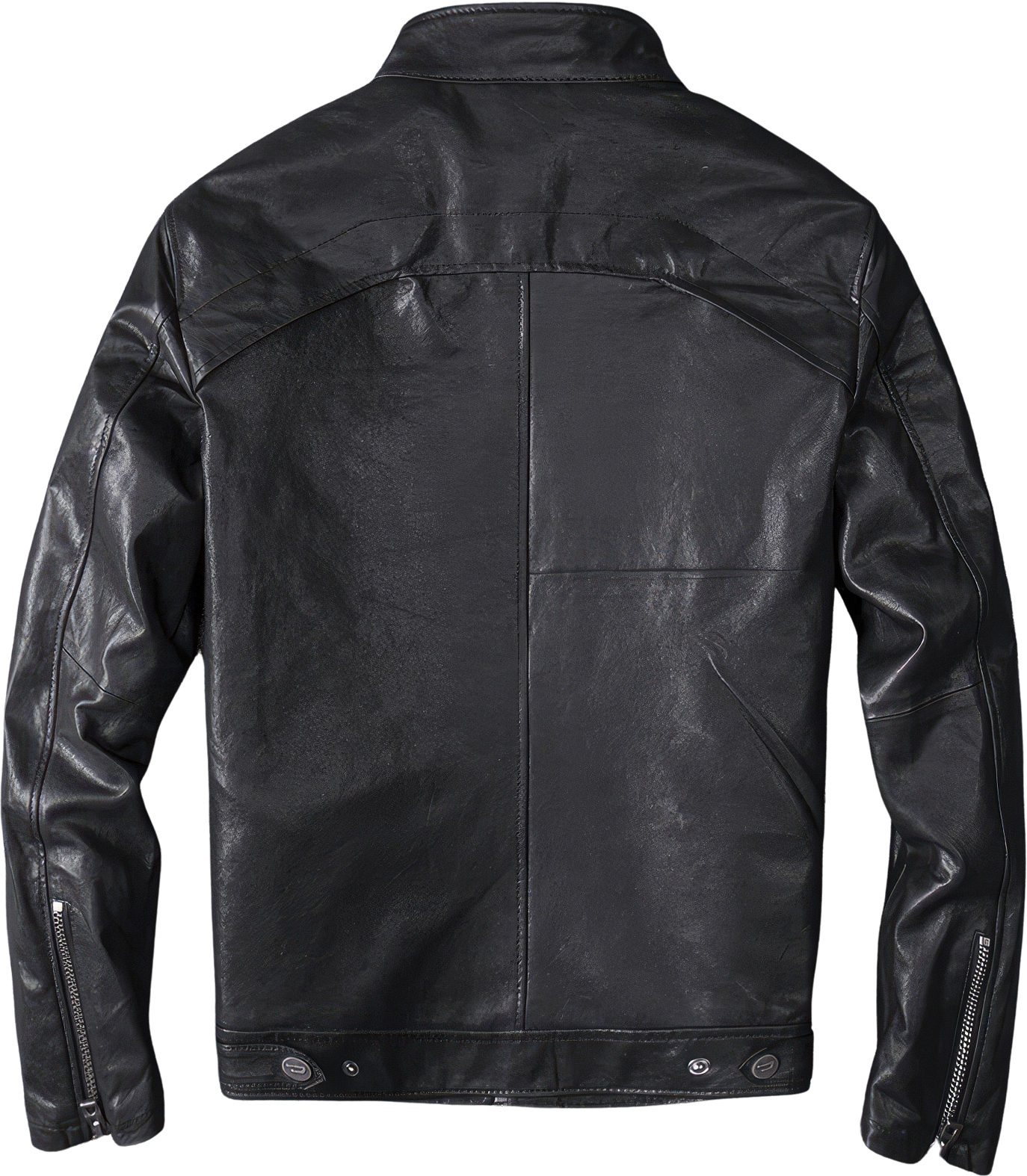 men’s black rider genuine sheepskin stand collar streetwear moto café racer smooth zip up sports classic riding leather jacket Men’s Black Rider Genuine Sheepskin Stand Collar Streetwear Moto Café Racer Smooth Zip-Up Sports Classic Riding Leather Jacket