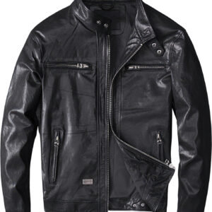 mens-black-rider-genuine-sheepskin-stand-collar-streetwear-moto-cafe-racer-smooth-zip-up-sports-classic-riding-leather-jacket