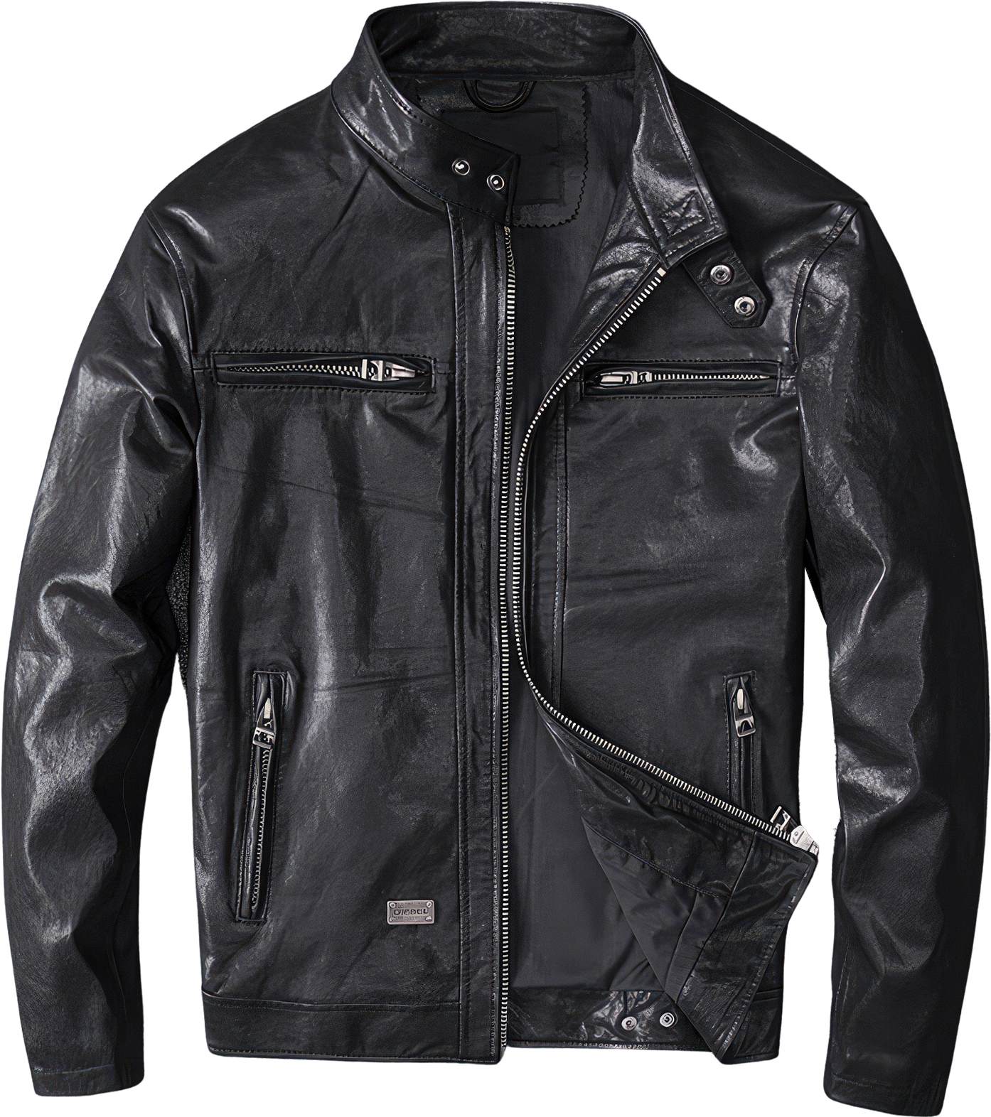 men’s black rider genuine sheepskin stand collar streetwear moto café racer smooth zip up sports classic riding leather jacket men’s black rider genuine sheepskin stand collar streetwear moto café racer smooth zip up sports classic riding leather jacket
