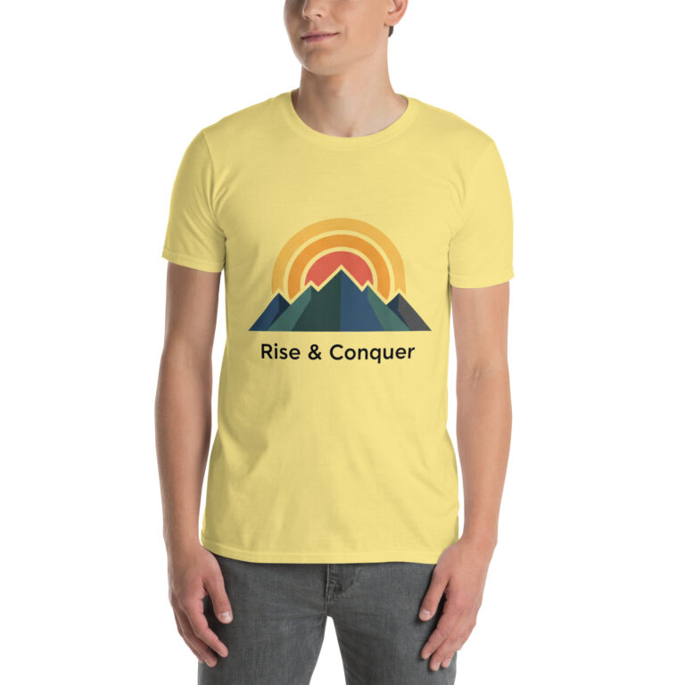 rise & conquer | premium softstyle unisex tee