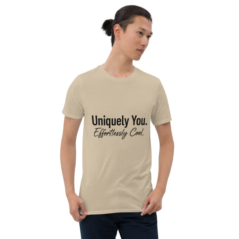 the "uniquely you. effortlessly cool." design has a sleek, minimalist aesthetic that pairs perfectly with a versatile staple. here is a custom tailored product listing for this specific design.