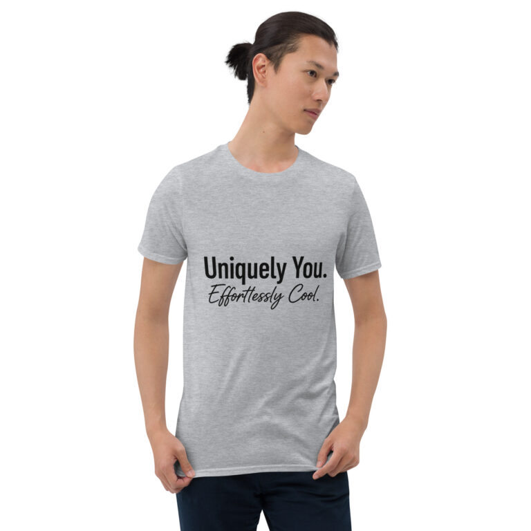 the "uniquely you. effortlessly cool." design has a sleek, minimalist aesthetic that pairs perfectly with a versatile staple. here is a custom tailored product listing for this specific design.